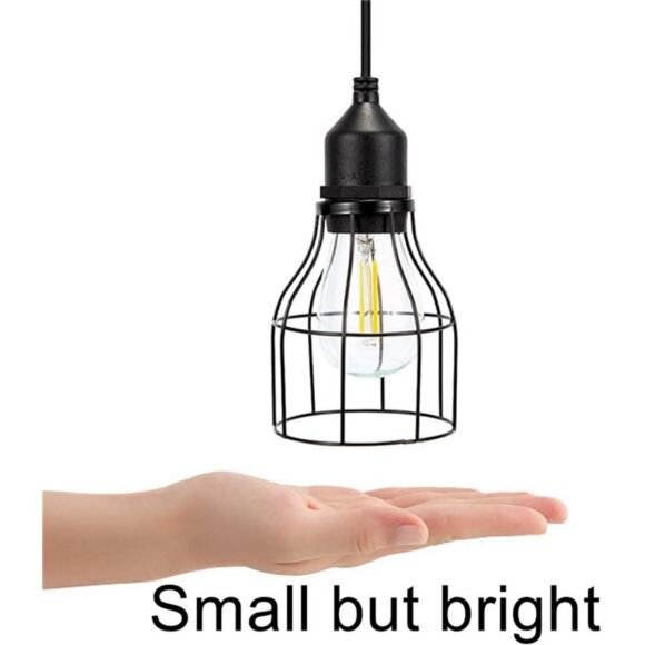 Solar Lights Outdoor Dusk to Dawn Pendant Light 9.8FT Extension Cable Solar Bulb - Picture 5 of 7